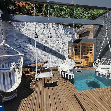 Piscine Chauffee Et Spa Jacuzzi Privatif Terrasse Sans Vis A Vis ,,,Sky House Agen,,, Exterior photo